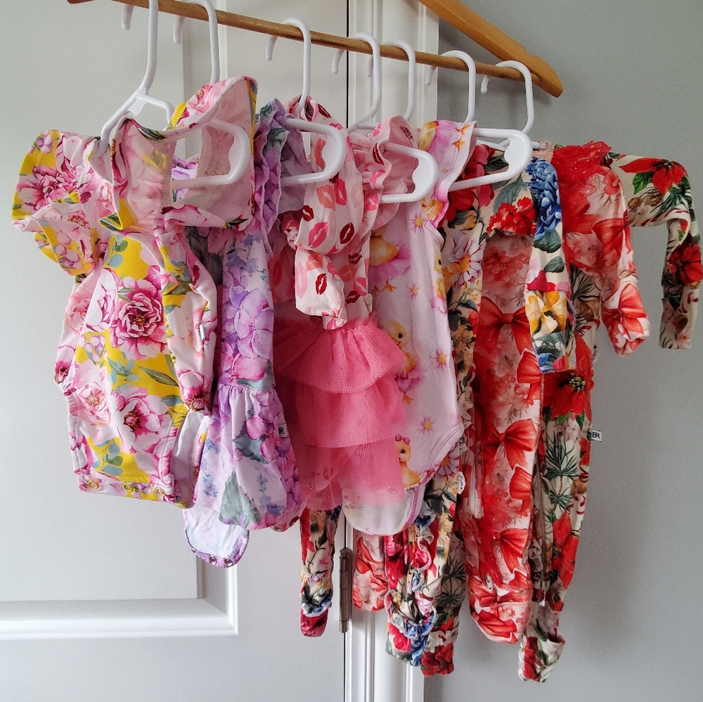 Baby Girl 0-3 Months Bamboo Clothing Lot